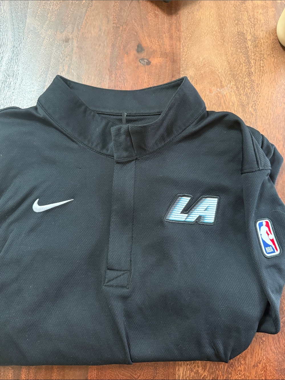 Nike Black LA NBA Half-Zip Pullover Men's XL Los Angeles Dri Fit